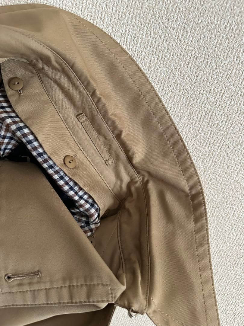 Aquascutumアクアスキュータム 青ライナー付きトレンチ ハニーベージュ8