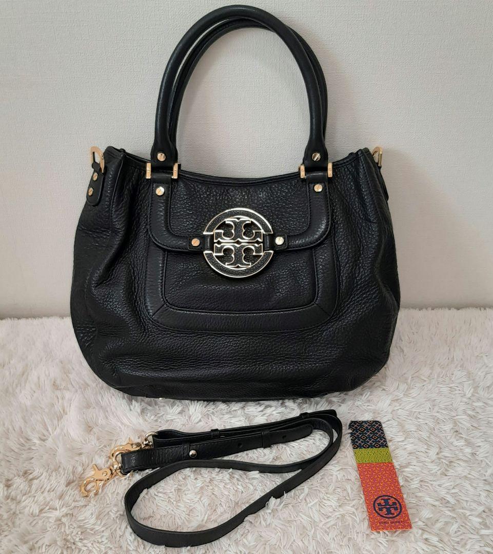 極美品　Tory Burch　トリーバーチ　2way バッグ　黒　アマンダ
