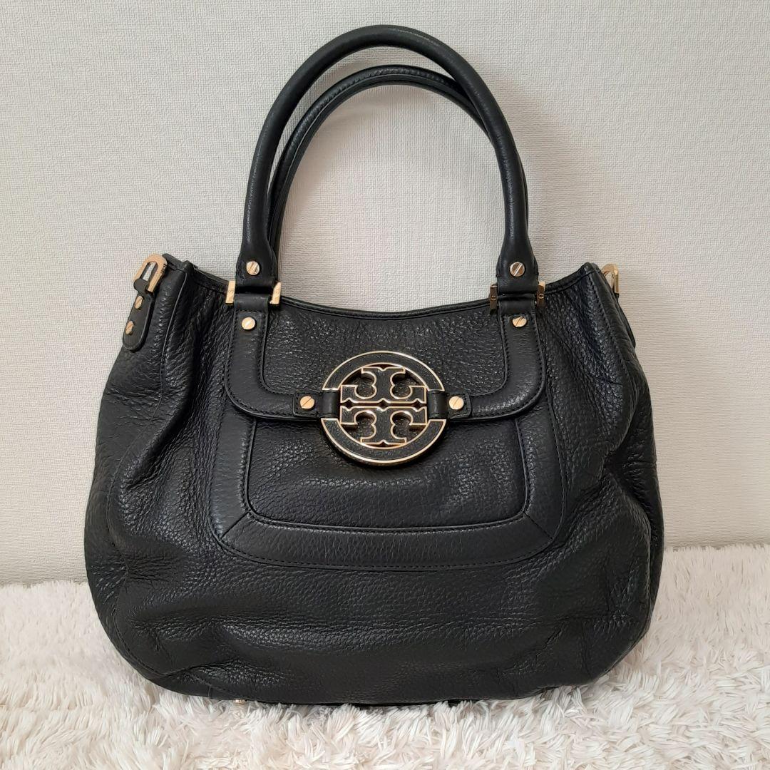 極美品　Tory Burch　トリーバーチ　2way バッグ　黒　アマンダ