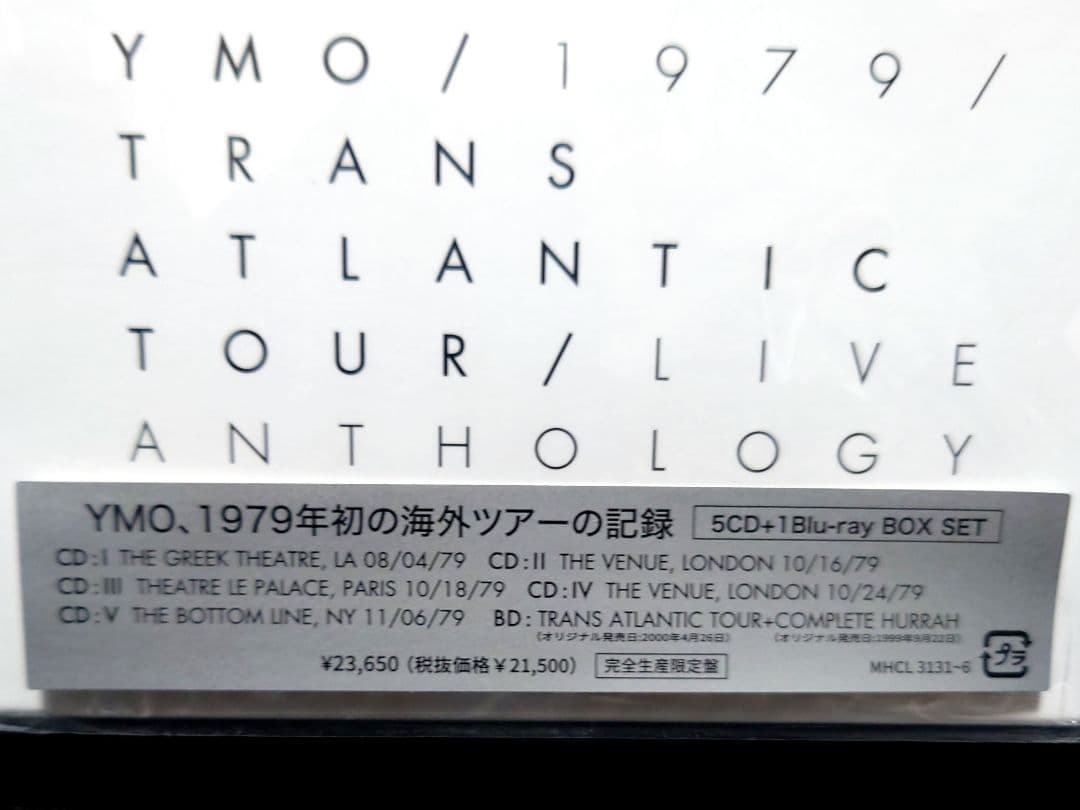 YMO / 1979 LIVE ［5CD+1Blu-ray BOX SET］