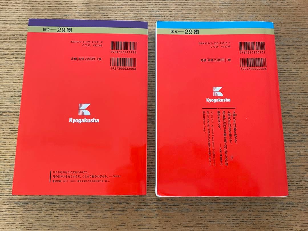 値下げ　筑波大学　推薦入試　赤本2冊