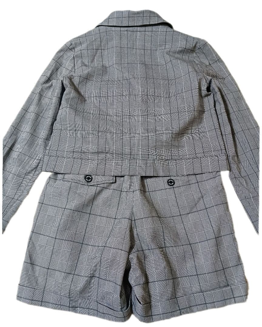 ピンクラテ◆フォーマルスーツ4点セット◆ショートパンツ　チェック◆M165　卒服