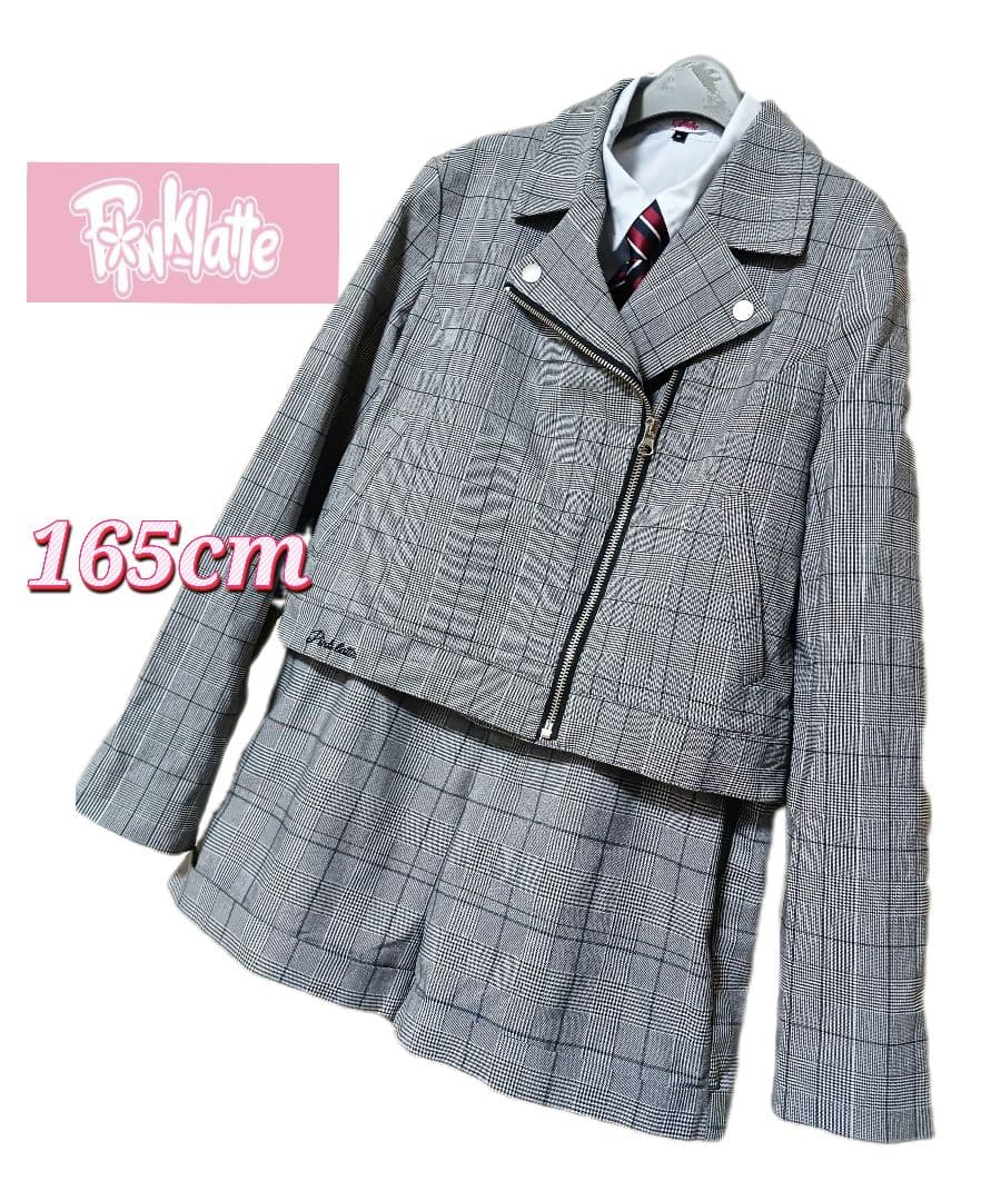 ピンクラテ◆フォーマルスーツ4点セット◆ショートパンツ　チェック◆M165　卒服