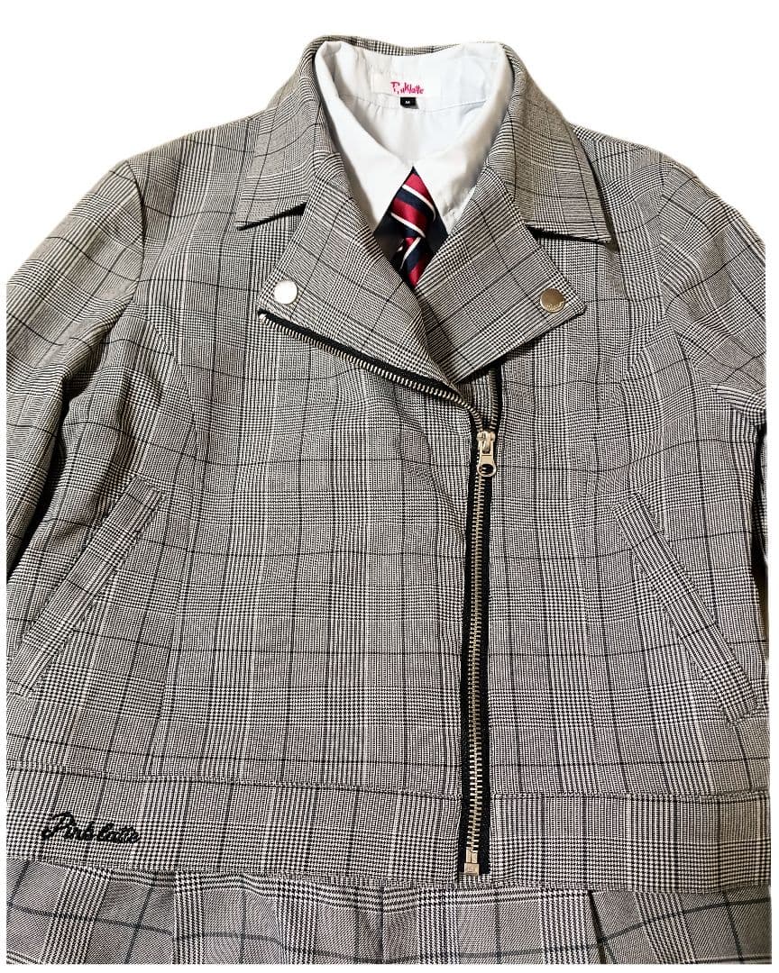 ピンクラテ◆フォーマルスーツ4点セット◆ショートパンツ　チェック◆M165　卒服