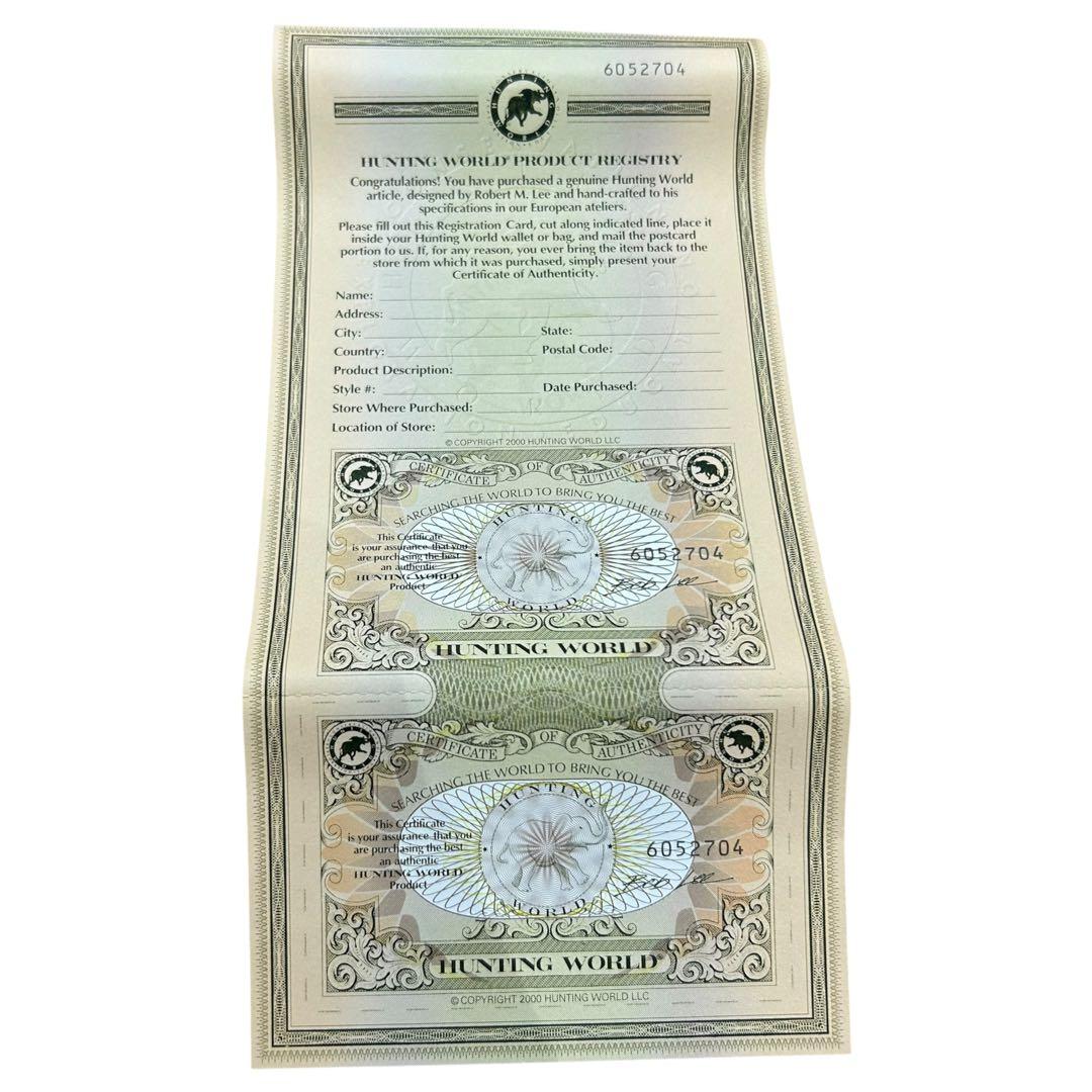 【新品・未使用】ハンティングワールド 折り財布 レザー ブラック