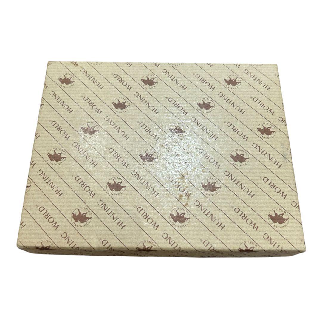 【新品・未使用】ハンティングワールド 折り財布 レザー ブラック