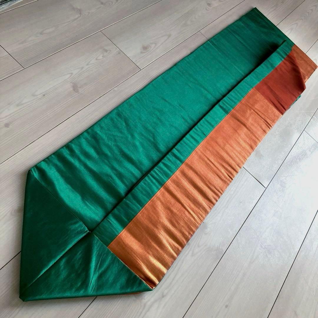 アンティーク名古屋帯　扇子の刺繍　大正ロマン　正絹　上質　金駒刺繍　No8-26