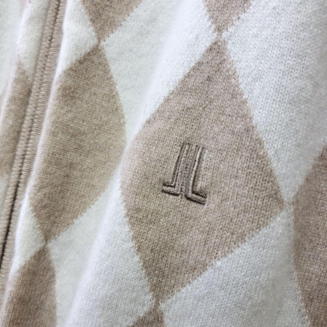 LANVAN COLLECTION カシミヤ100% アーガイルベスト　美品