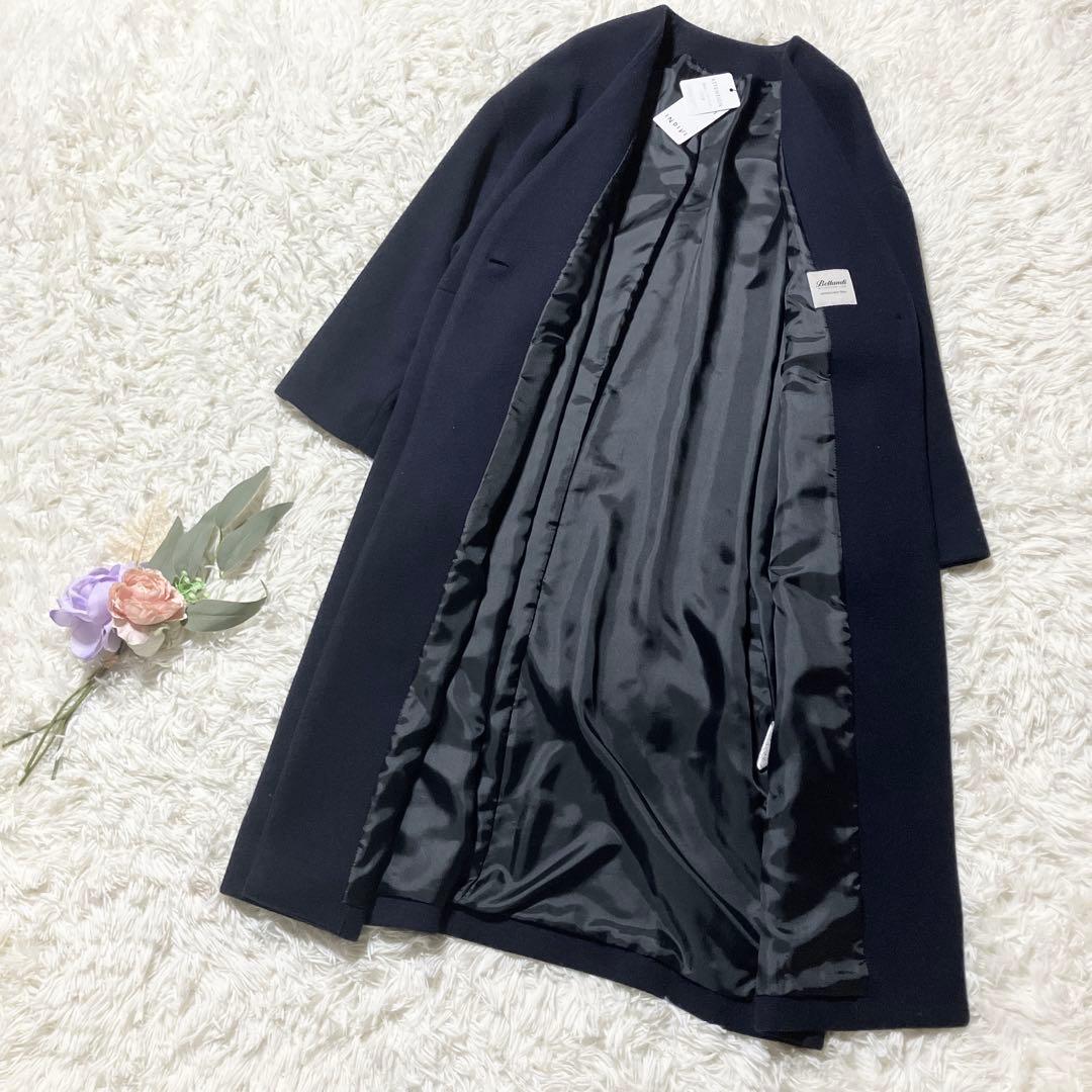 【yukon】新品　INDIVI インディヴィ ノーカラーチェスターコート