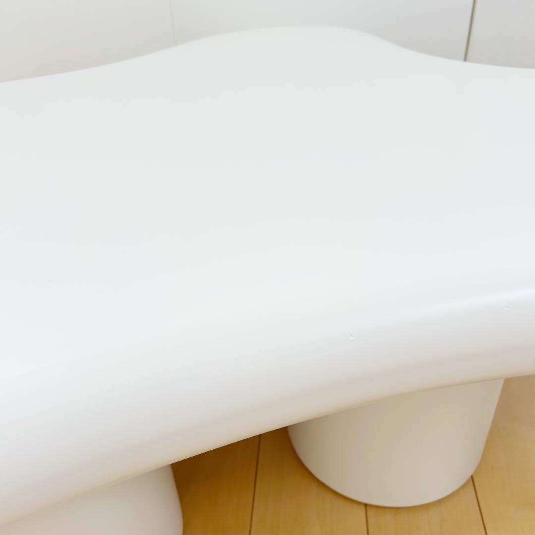 クラウドコーヒーテーブル　ローテーブル　オフホワイト　W100 北欧　雲型