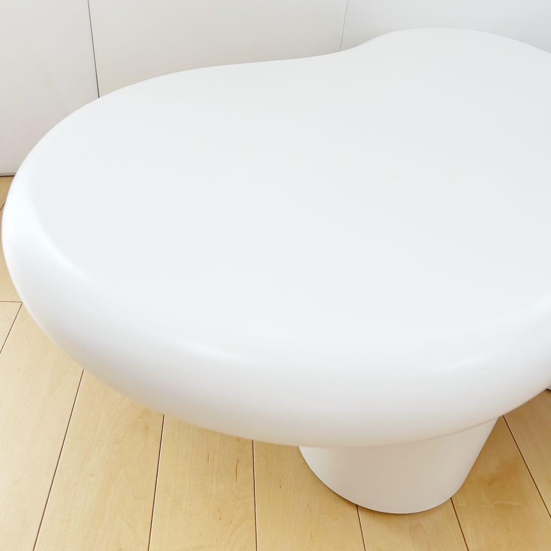 クラウドコーヒーテーブル　ローテーブル　オフホワイト　W100 北欧　雲型