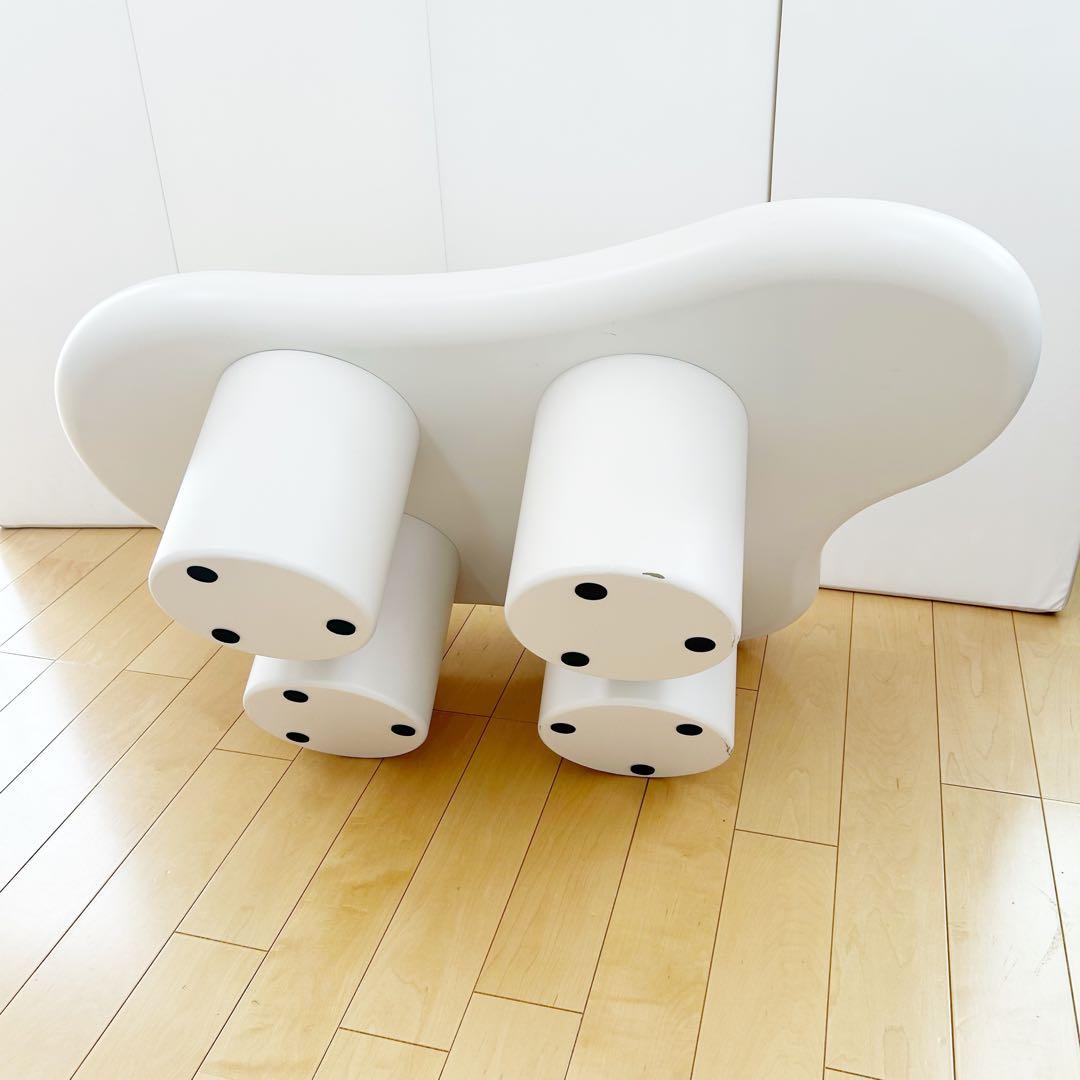 クラウドコーヒーテーブル　ローテーブル　オフホワイト　W100 北欧　雲型