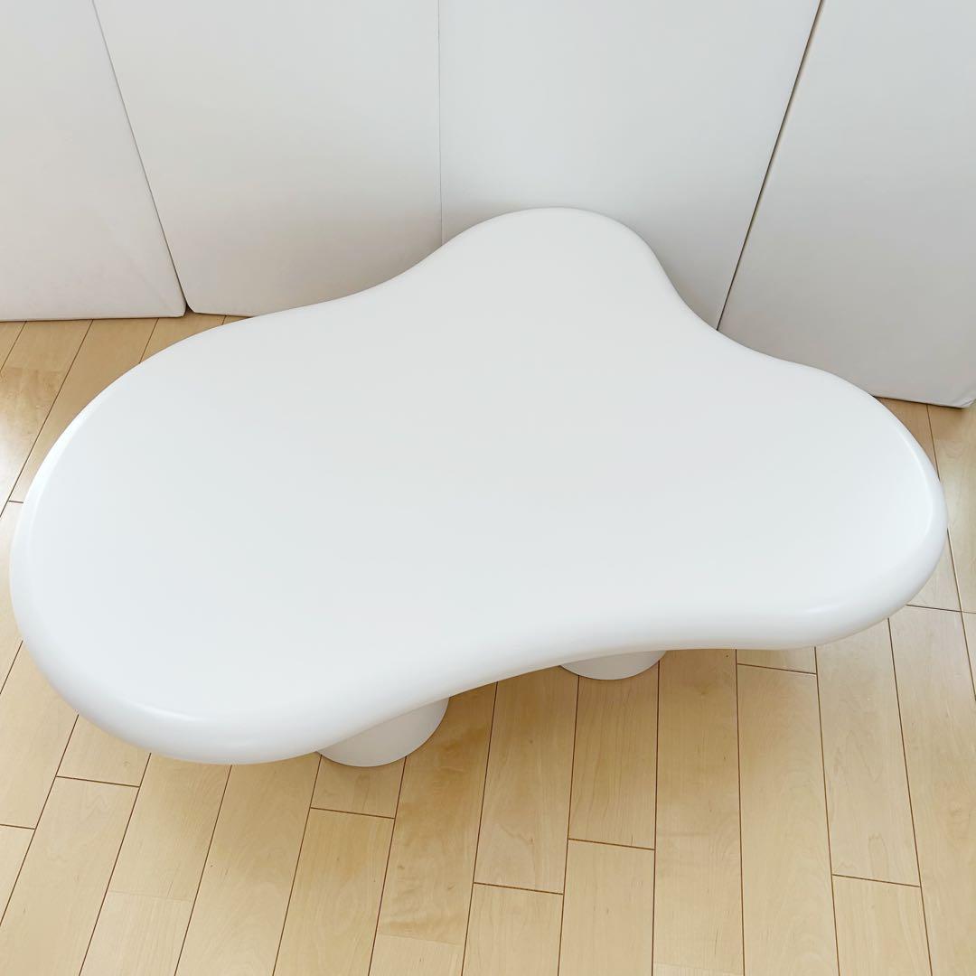 クラウドコーヒーテーブル　ローテーブル　オフホワイト　W100 北欧　雲型