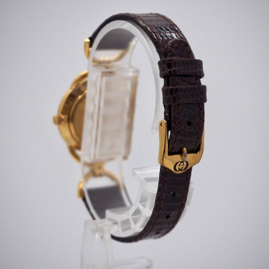 165 稼働【美品】GUCCI　6000L シェリーライン レディース 時計