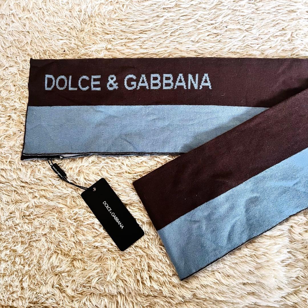【新品】DOLCE & GABBANA LOGOED SCARF シルクマフラー