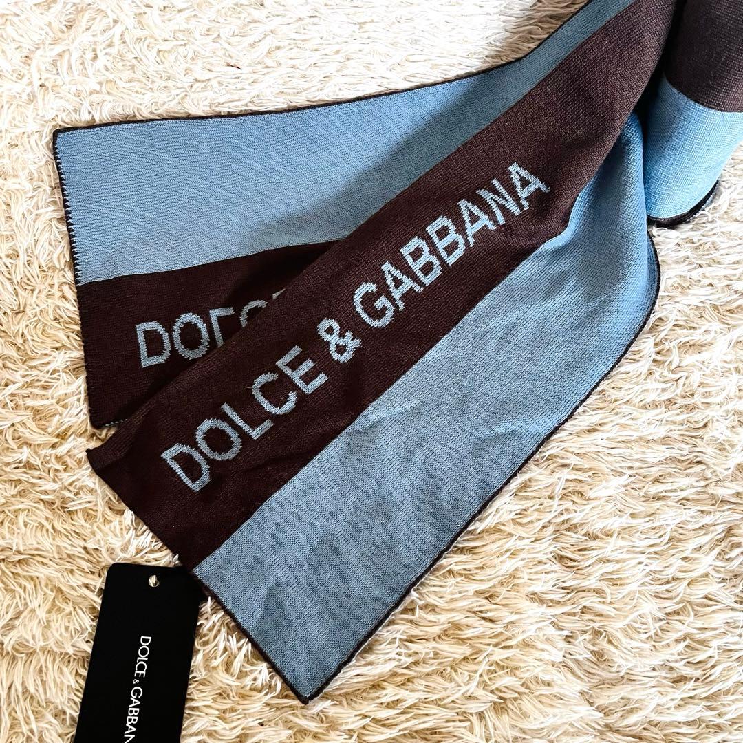 【新品】DOLCE & GABBANA LOGOED SCARF シルクマフラー