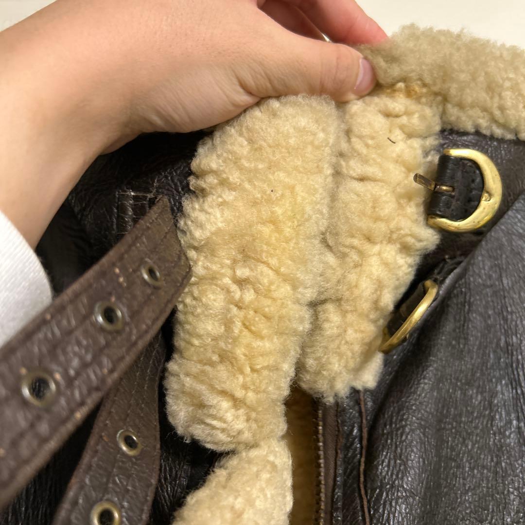 【RAF USNAVY AIR FORCE】ムートンフライトジャケット42