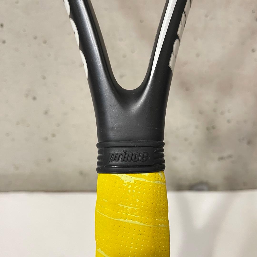 テニスラケット Prince プリンス 硬式用 ラケット 白 黒 袋付き