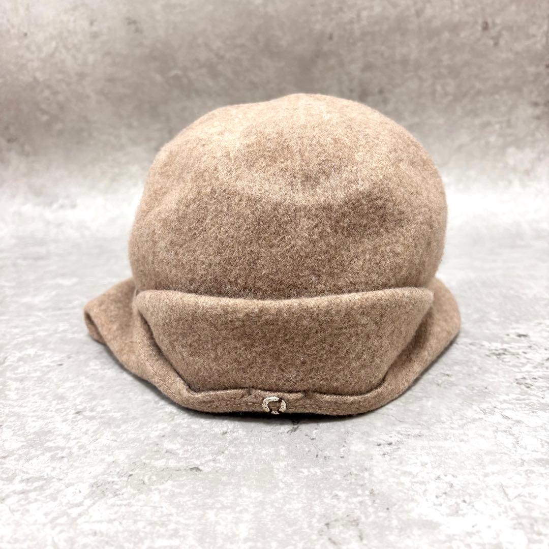 【極美品】chisaki Tieka カシミヤ混 変形ハット アジャスター付き