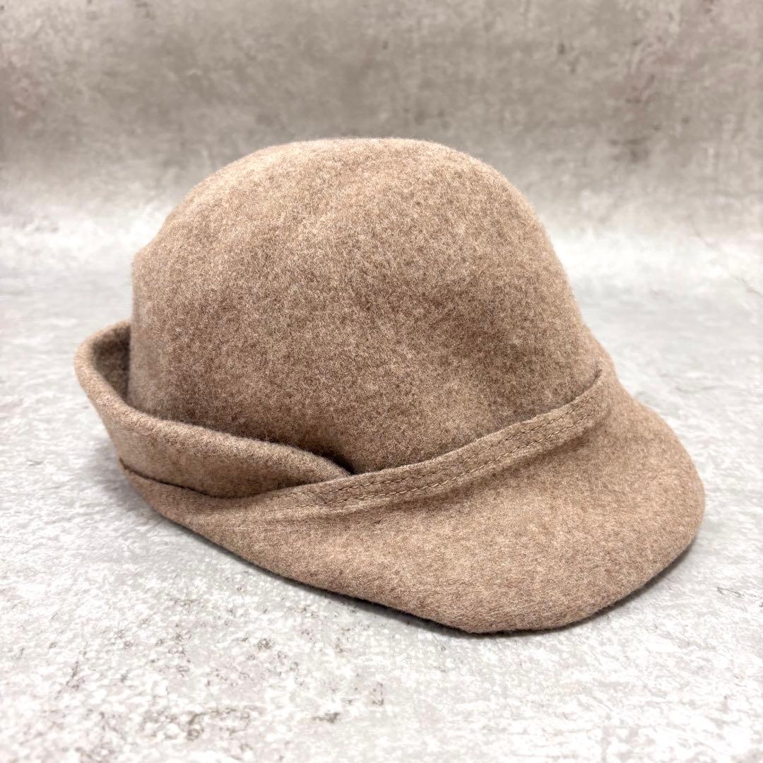 【極美品】chisaki Tieka カシミヤ混 変形ハット アジャスター付き