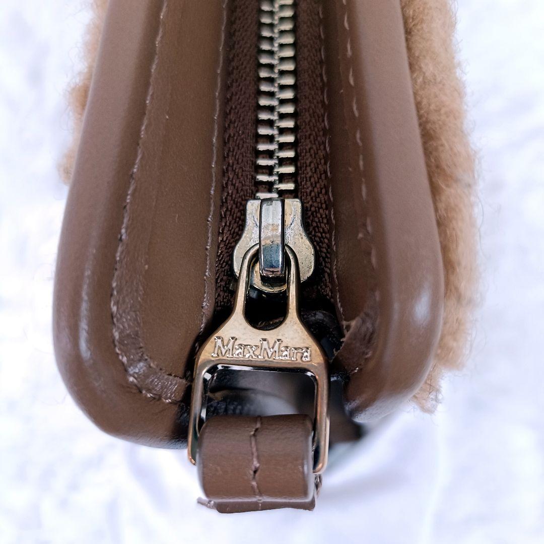 マックスマーラ 23AW テディベア クラッチバッグ パーティーバッグ キャメル