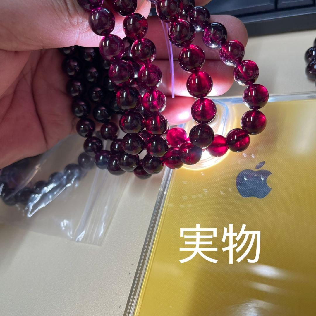 レア！高品質 ロードライトガーネットブレスレット パワーストーン 1巻