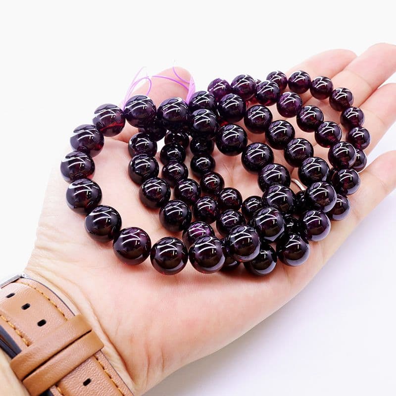 レア！高品質 ロードライトガーネットブレスレット パワーストーン 1巻