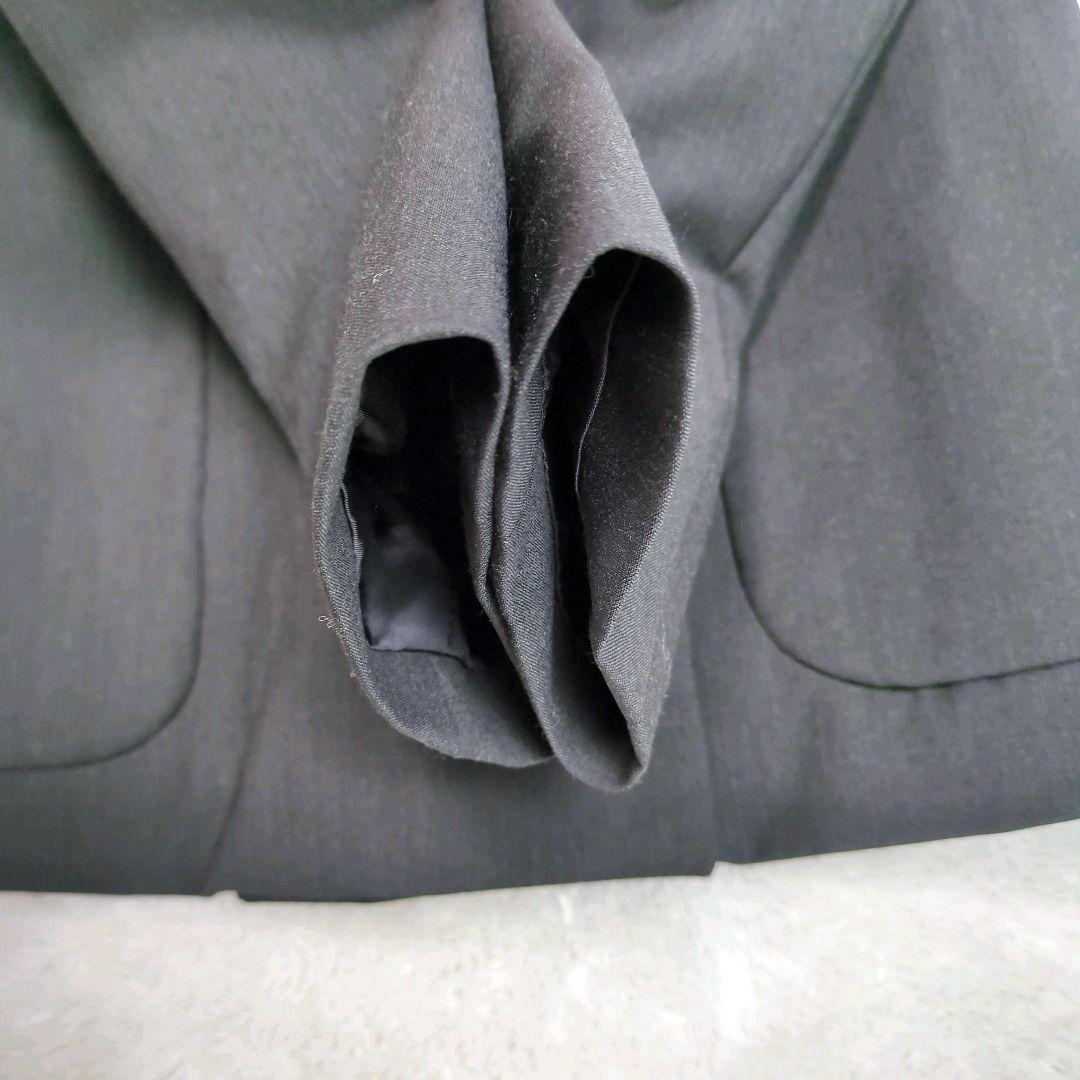 ダブルブレストジャケット 38(M) カシミヤ混 ウール ブラック系 古着