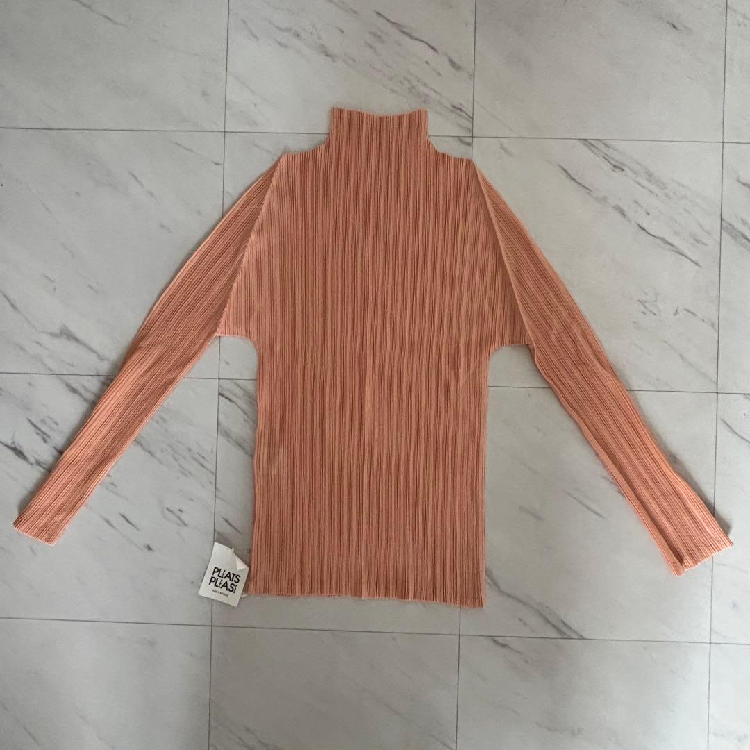 ＊タグ付き新品＊ プリーツプリーズ 長袖カットソー サイズ3 サーモンピンク