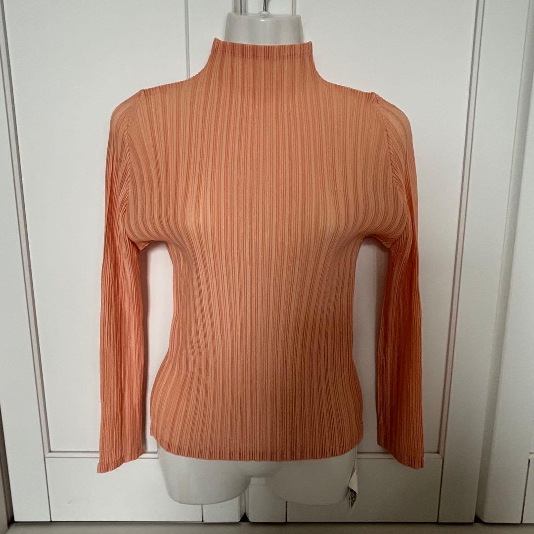 ＊タグ付き新品＊ プリーツプリーズ 長袖カットソー サイズ3 サーモンピンク