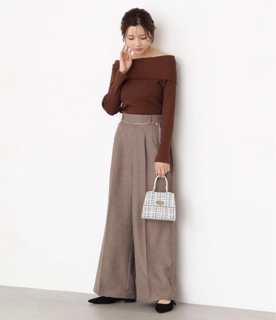 プロポーションボディドレッシング ＜谷川菜奈さんコラボ＞チェーン付きワイドパンツ