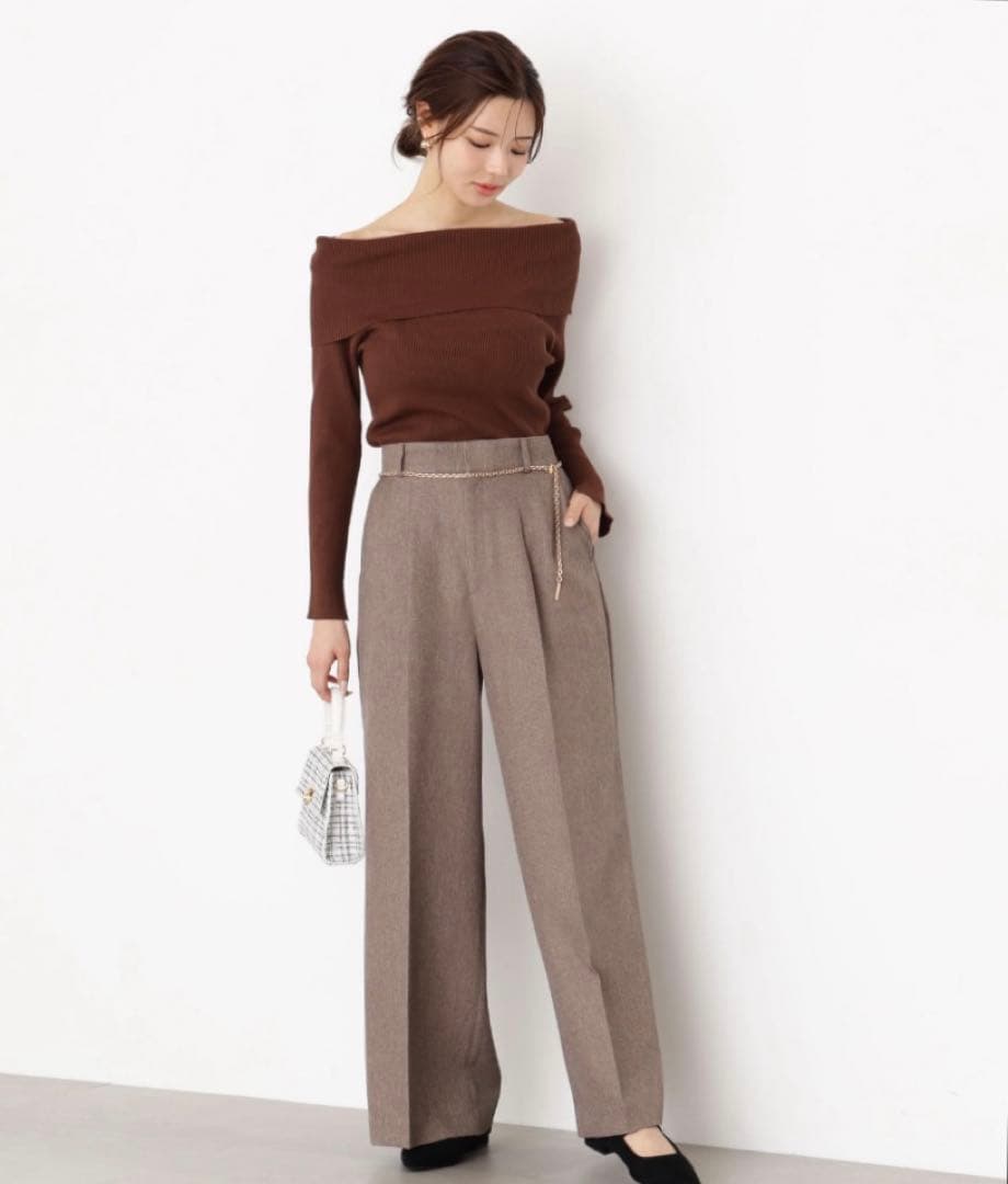 プロポーションボディドレッシング ＜谷川菜奈さんコラボ＞チェーン付きワイドパンツ