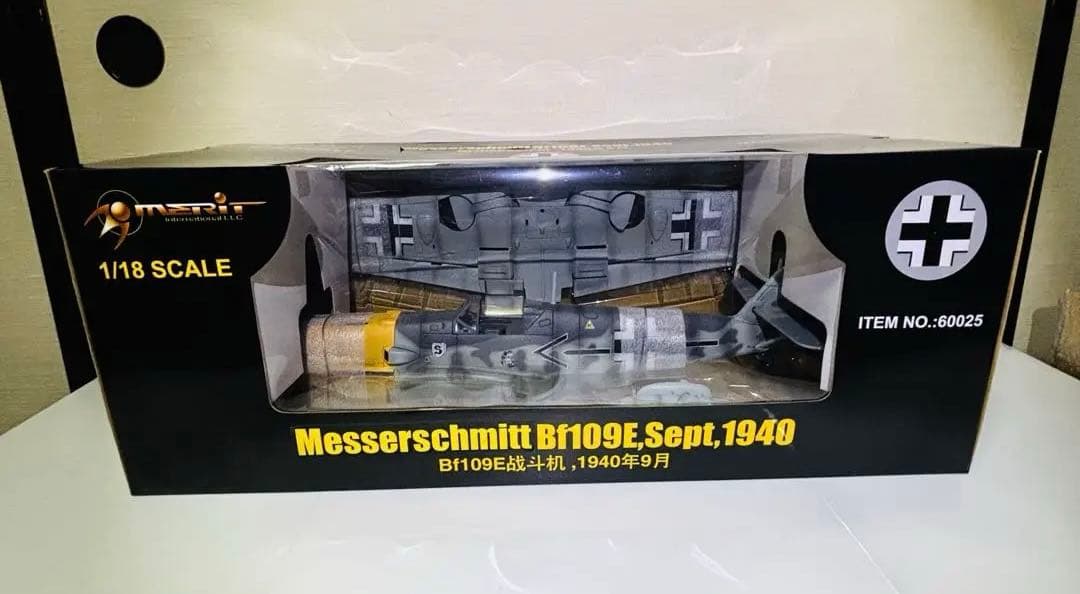 メッザーシュミット★1/18★スケールWW2モデル★BF109E ★フィギュア