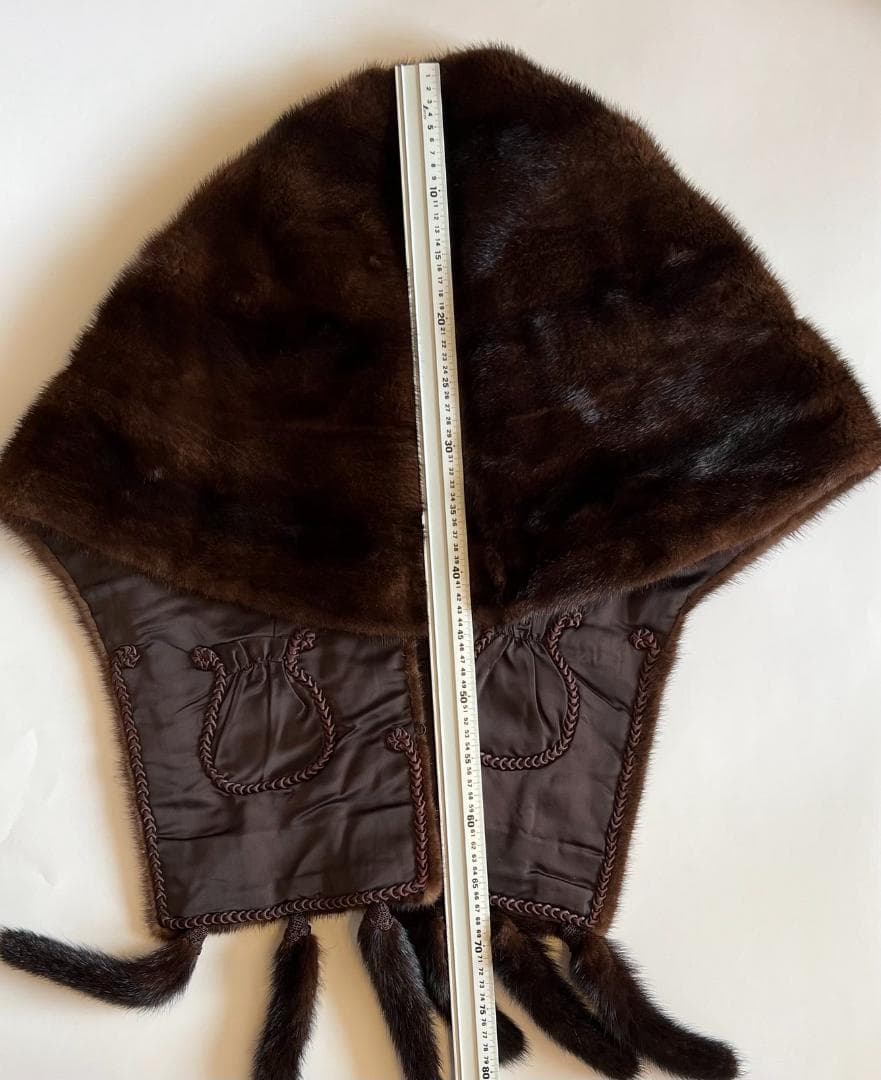 美品 毛皮 ミンク ファース トール マフラー ブラウン 成人式