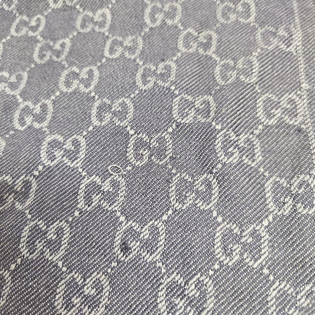 GUCCI グッチ ストール ショール マフラー ネイビー グレー GG柄