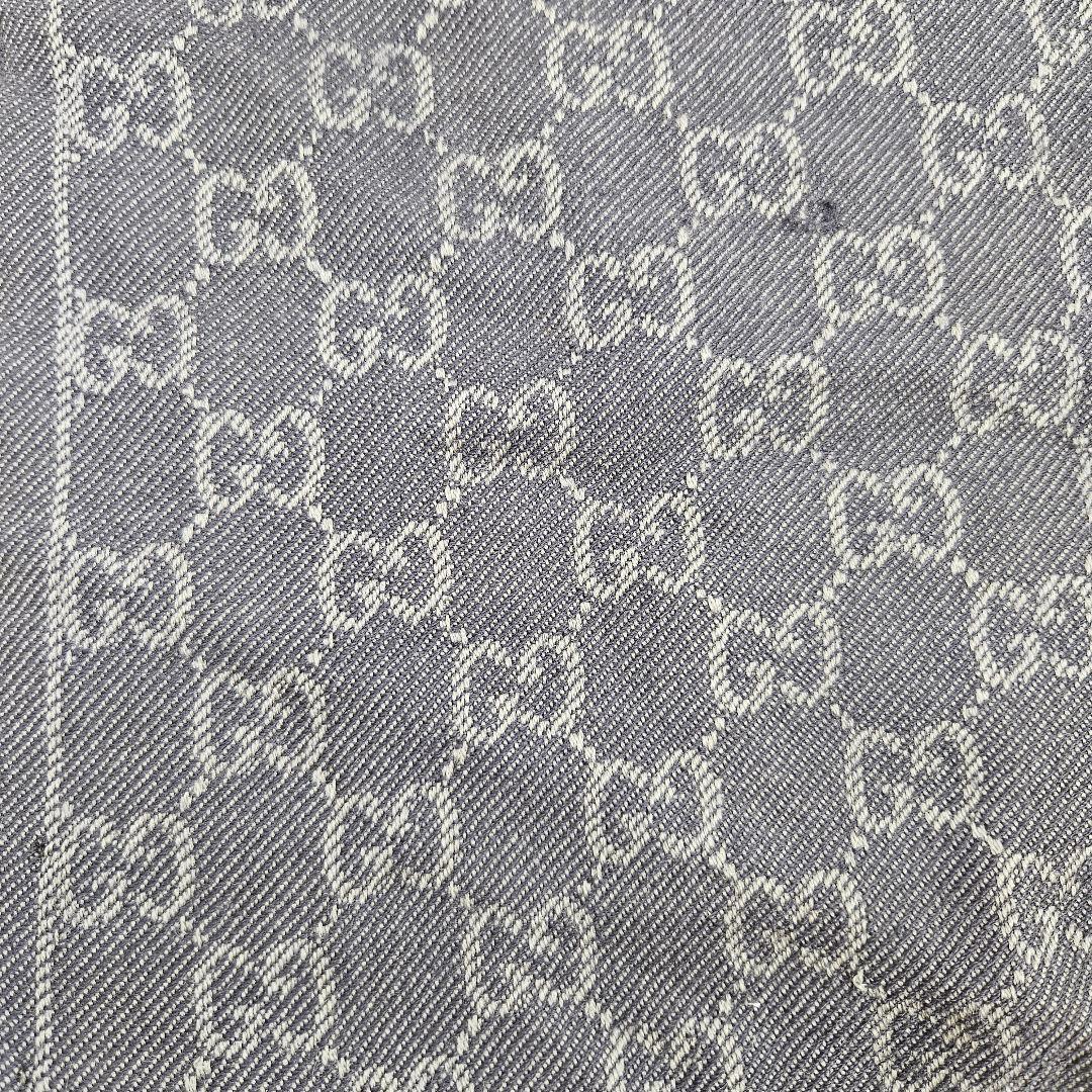 GUCCI グッチ ストール ショール マフラー ネイビー グレー GG柄