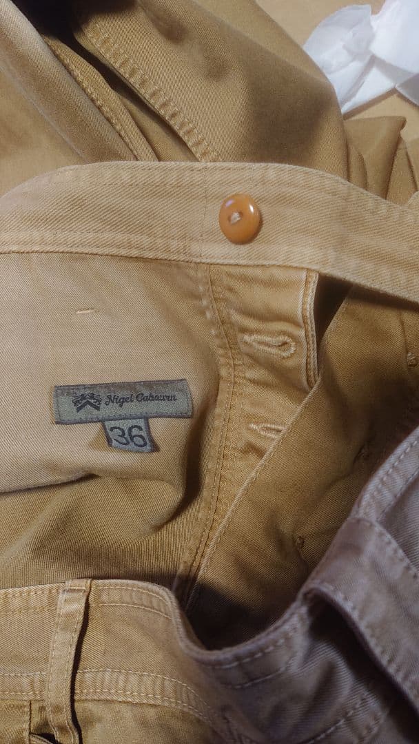 ナイジェルケーボン ブリティッシュチノ ベージュ 36