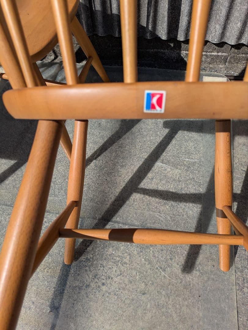 ヴィンテージ　飛騨産業ウインザーチェア①　キツツキ