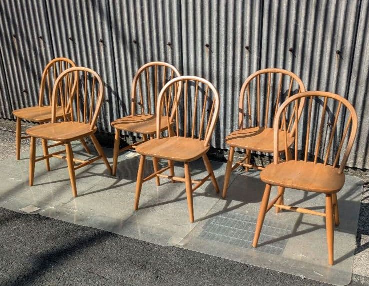 ヴィンテージ　飛騨産業ウインザーチェア①　キツツキ