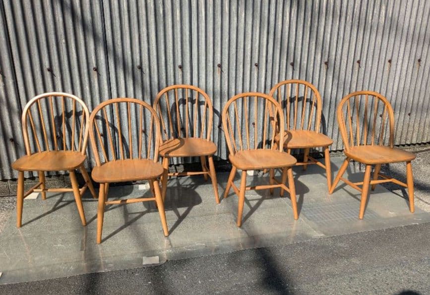 ヴィンテージ　飛騨産業ウインザーチェア①　キツツキ