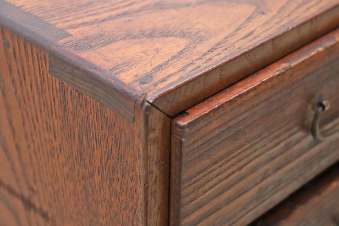 レトロ 無垢材 10杯 小引き出し 収納 抽斗 書類 小物入れ ヴィンテージ