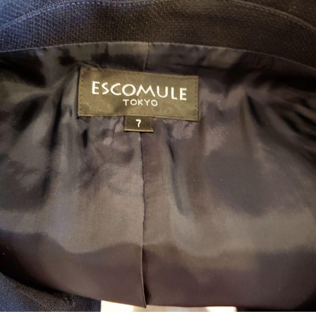 【美品】エスコミュール お受験 紺スーツ 小柄7号