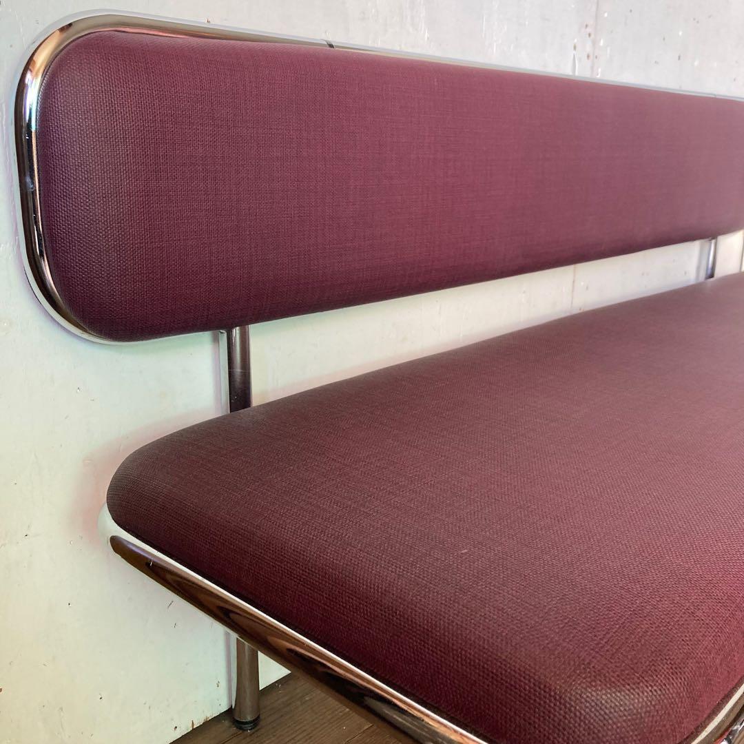 国産ヴィンテージ ベンチ ソファ レトロ スペースエイジ ロビーチェア