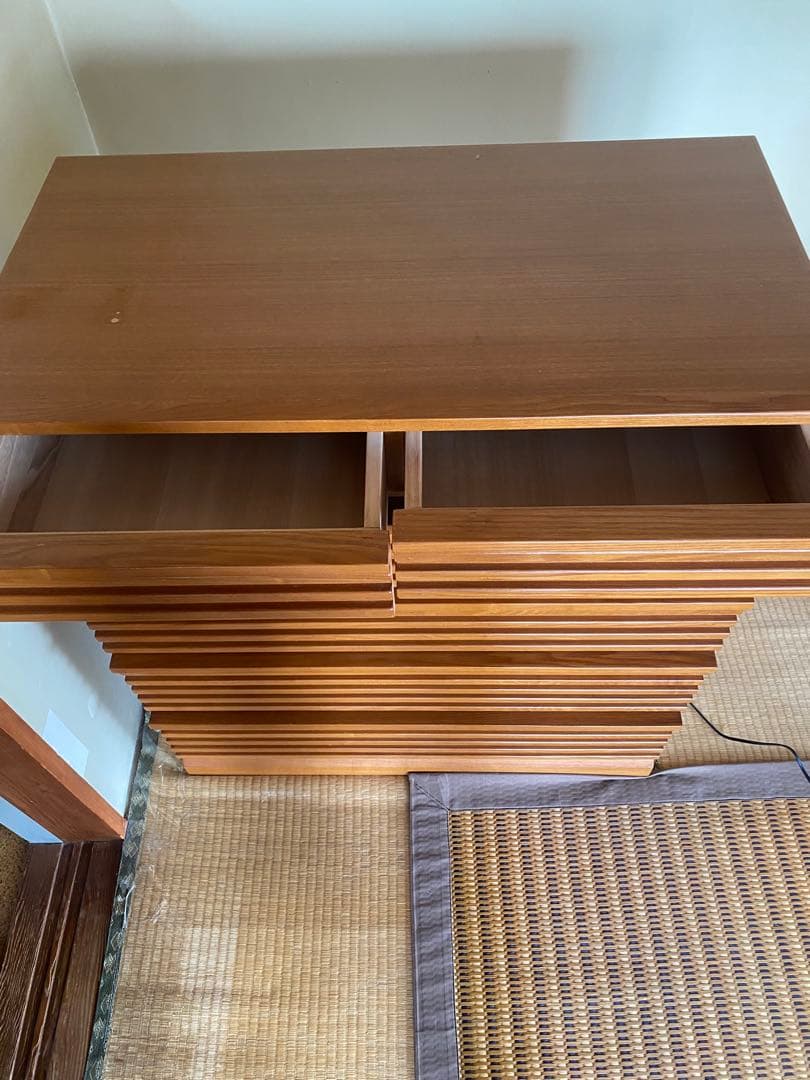 木製スリットデザインチェスト 5引き出し