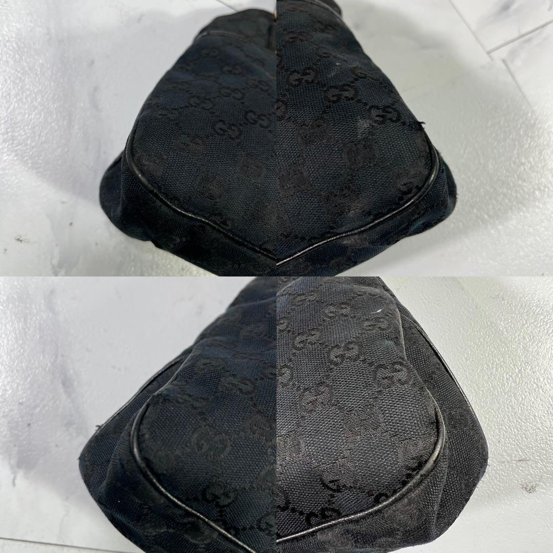 GUCCI グッチ トートバッグ GGキャンバス ブラック 肩掛け可能