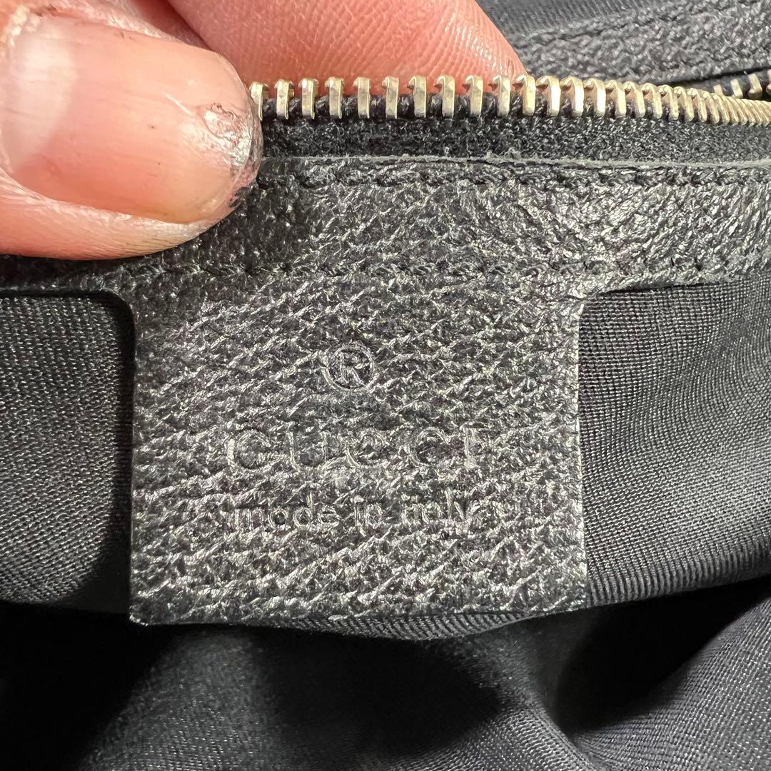 GUCCI グッチ トートバッグ GGキャンバス ブラック 肩掛け可能