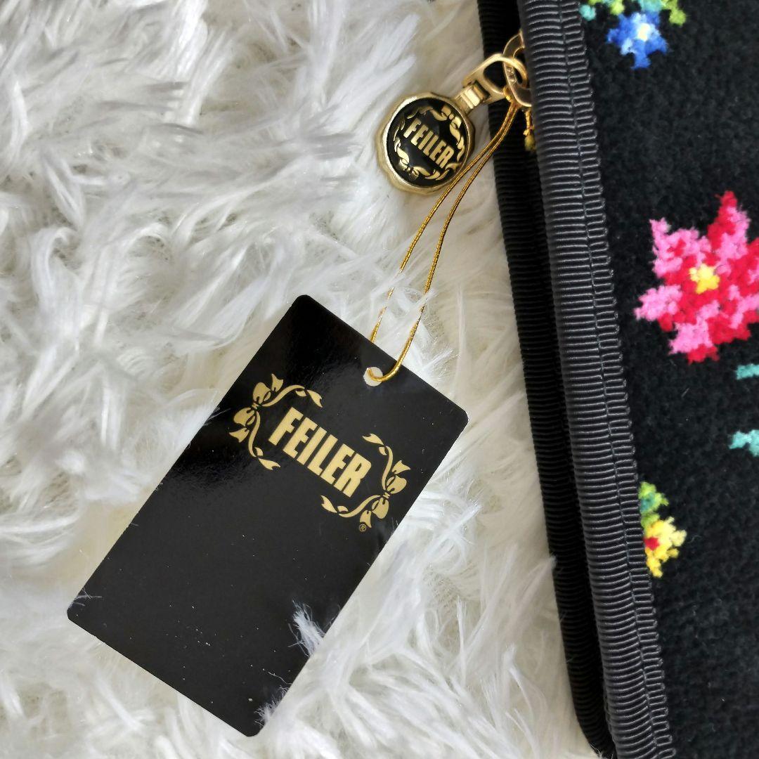 美品 FEILER ハイジ 母子手帳ケース マルチケース 書類入れ ブラック