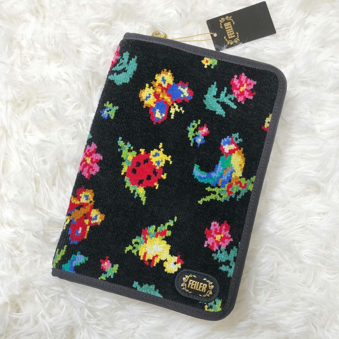 美品 FEILER ハイジ 母子手帳ケース マルチケース 書類入れ ブラック