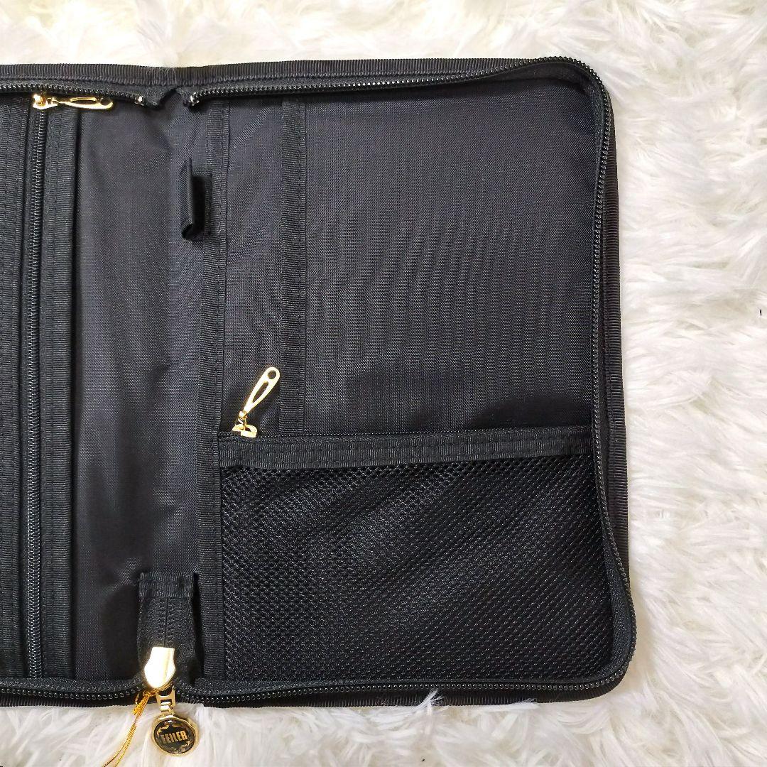 美品 FEILER ハイジ 母子手帳ケース マルチケース 書類入れ ブラック