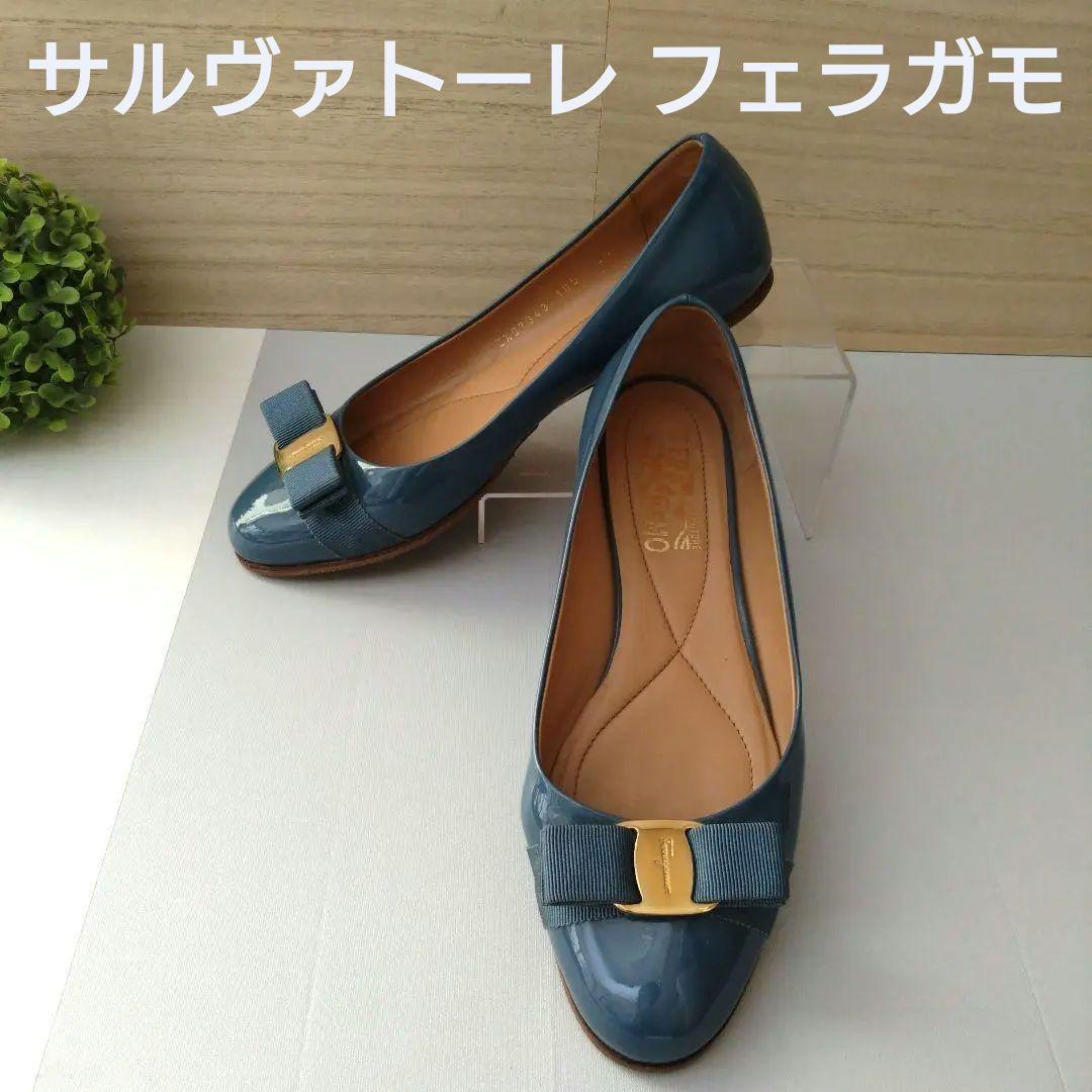 サルヴァトーレフェラガモ　パンプス　リボン　8 1/2 C